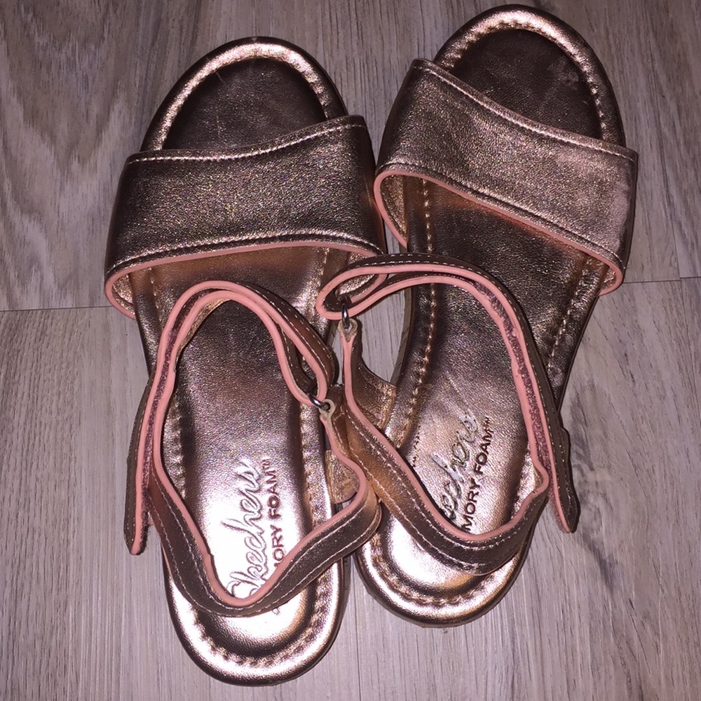 Rose gold sandals
